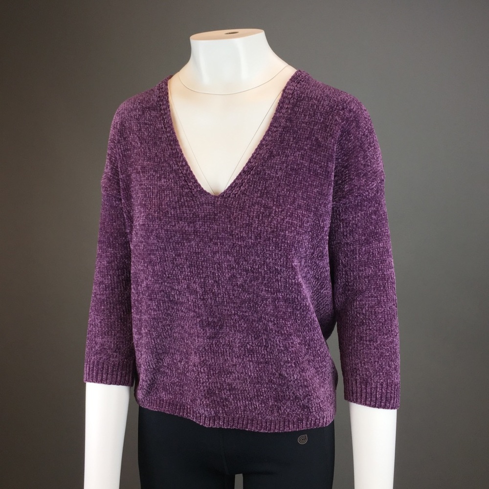 Express Chenille Knit 3/4 Sleeve Sweater